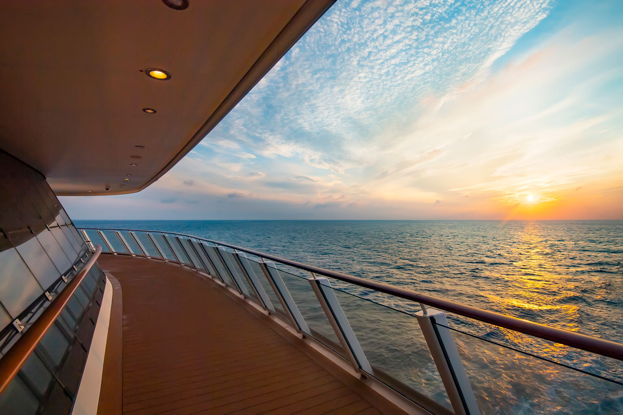 A serene view from a cruise ship